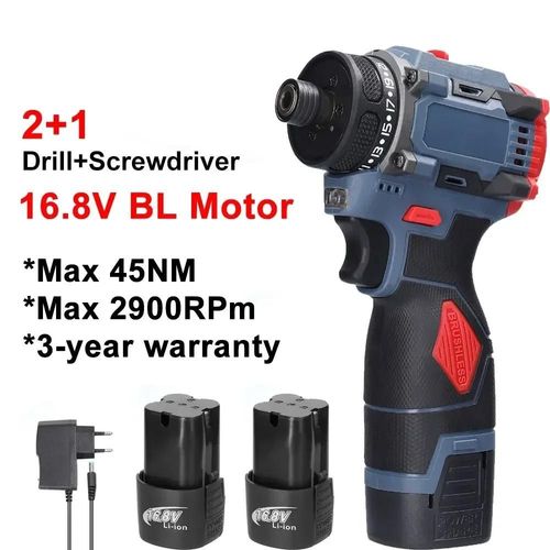 Perceuse Sans Fil 2 En 1 16.8v/21v, Tournevis lectrique, Tournevis  Batterie, Voies De Rotation, Perceuses, Outils De Tournevis-Dfinir La Batterie 3pcs