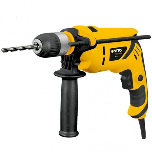 Perceuse  Percussion 850w Vitopower Mandrin 13mm Auto Serrant -Poigne Soft Grip Selecteur De Vitesse