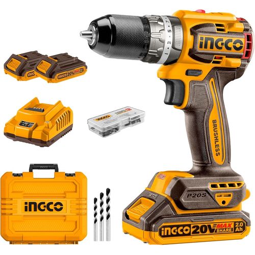 Perceuse Visseuse  Percussion Sans Fil 20v 60nm,Moteur Sans Balais,2000 Tr/Min,Outils De Perceuse lectrique,Visseuse Devisseuse Sans Fil Avec 2 Batteries 2,0 Ah Et 1 Chargeur Cidli20602e