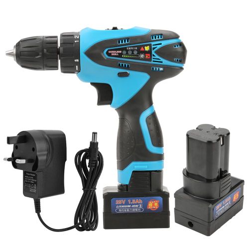 Perceuse-Visseuse Electrique Sans Fil A Batterie Lithium Rechargeable 25 V (Prise 220 V Au Royaume-Uni)