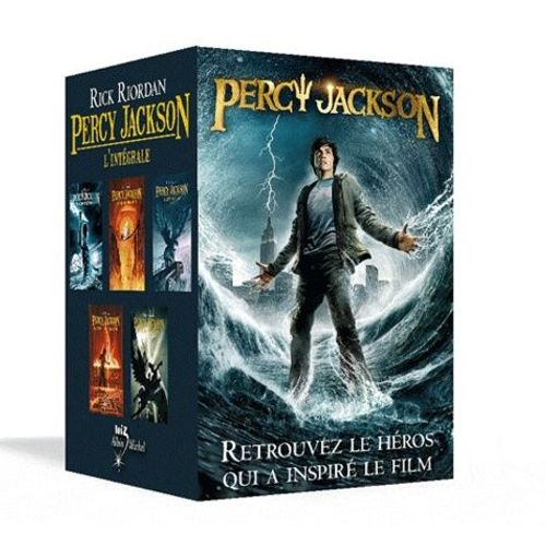 Percy Jackson - Coffret 5 Volumes - Tome 1, Le Voleur De Foudre - Tome 2, La Mer Des Monstres - Tome 3, Le Sort Du Titan - Tome 4, La Bataille Du Labyrinthe - Tome 5, Le Dernier Olympien   de Riordan Rick  Format Beau livre 