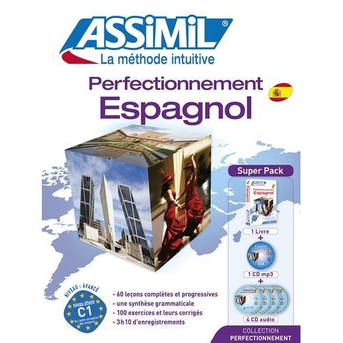 Perfectionnement Espagnol - Super Pack Avec 1 Livre, 1 Cd Mp3 Et 4 Cd Audio    Format Bote 