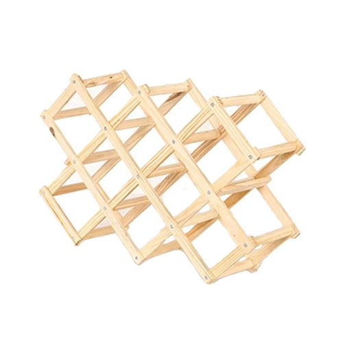 Perfk Vin Rack, Bois Vin Racks De Stockage Comptoir, En Bois Cave À Vin