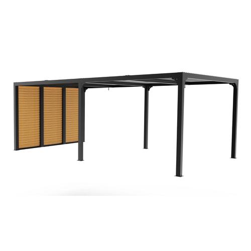 Pergola Bioclimatique Autoportante Aluminium Xxl 21,52m Gris - Habrita