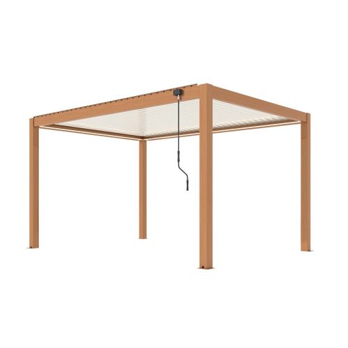 Pergola Bioclimatique Mira 3x4 - Aluminium - Heat Et Crme - Solaire
