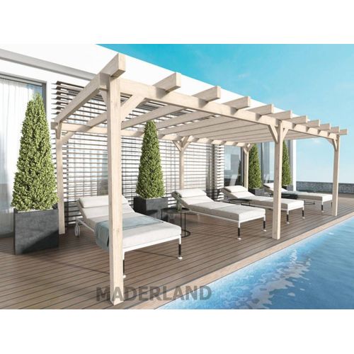 Pergola En Bois Lamell-Coll Marseille 1000 X 500 Cm - Maderland