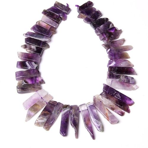 Perle De Quartz Natura Alanding Yists Point, Anciers Perc, Tranche De Dalle, Pierre Rugueuse, Perles Pour Bricolage, Collier De Bijoux Excutifs, 5-8*20-48mm, 15.5 Po
