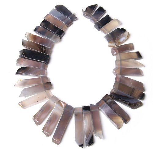 Perle De Quartz Natura Alanding Yists Point, Anciers Perc, Tranche De Dalle, Pierre Rugueuse, Perles Pour Bricolage, Collier De Bijoux Excutifs, 5-8*20-48mm, 15.5 Po