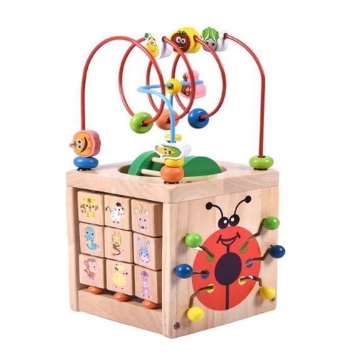 Perle Labyrinthe Jouet-Acwenie 7 Dans 1 Ensemble De Jouet En Bois De Pour Enfants Et Bbs,Incluant 7 Jeux En 1