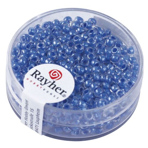 Perle Rocaille Arktis Lustre Bleu Royal 2,6mm 17 G - Rayher