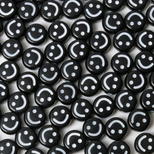 Perles Acryliques En Argile Polymre, Jaune Smiley Happy Face, Disque D'espacement Pour Bricolage, Bijoux Faits  La Main, Fabrication De Bracelets Et De Colliers Artisanaux