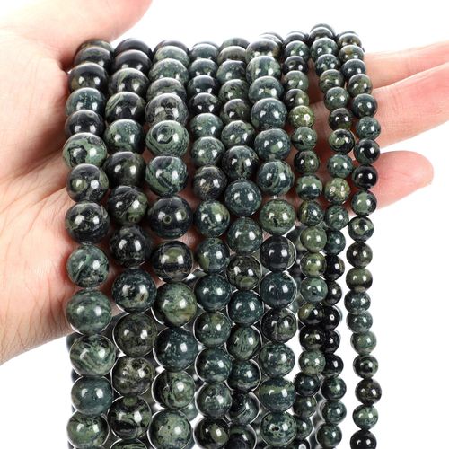 Perles D'espacement En Pierre Noire Naturelle,Obsidienne,Lave,Labrumen,Ite,Agates,Hmatite,Adt,Pour Bijoux,Bracelets De Bricolage - Type Green Eye (Sparrow)-10mm-About 38pcs