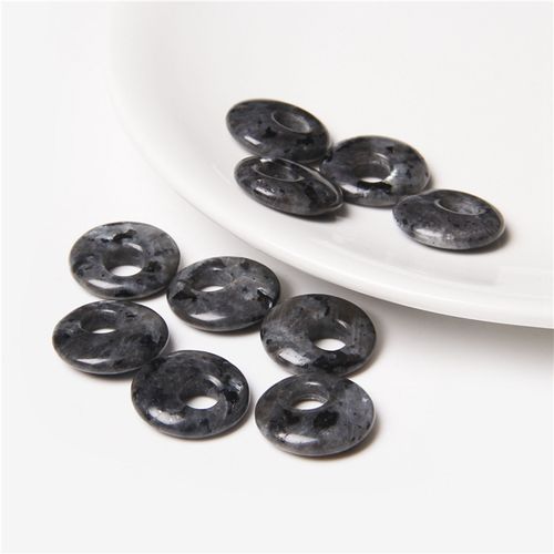 Perles De Labrumen Noir Naturel, Pendentif En Pierre D'Il De Tigre Reiki, Grand Trou De 6mm, Nministriels D Chinois Pour Bracelet Excutif Diy, 18mm, 1  5 Pices