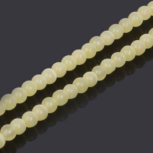 Perles De Pierre D'espacement Pour La Fabrication De Bijoux De Bracelet, Taille De 4/6/8mm De 15  16 Pouces/Brin, ?il De Chat Rond De Couleur Jaune,  Faire Soi Mme