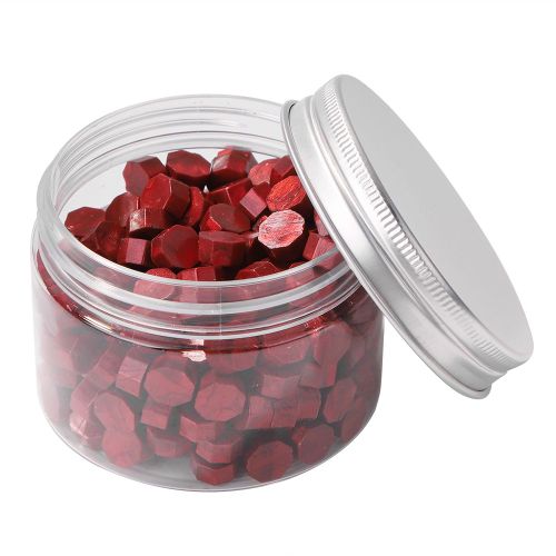 Perles De Sceau De Cire Octogonaless Vintage, 200 Pices, Rtro, Outils De Fabrication De Documents Pour Sceller La Cire Ancienne, Dcoration Rouge Pour Bricolage