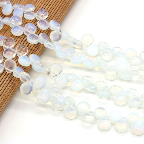 Perles En Pierre D'agates Naturelles, Quartz Rose En Forme De Goutte D'eau, Artisanat Lisse Fait  La Main, Fabrication De Bijoux De Bracelet Diy
