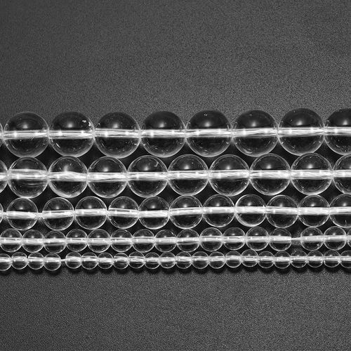 Perles En Pierre De Quartz Cristal Clair Aaa + Naturel, Calcdoine Blanche, Perle D'espacement Ample Pour La Fabrication De Bijoux, Boucles D'oreilles, Bricolage