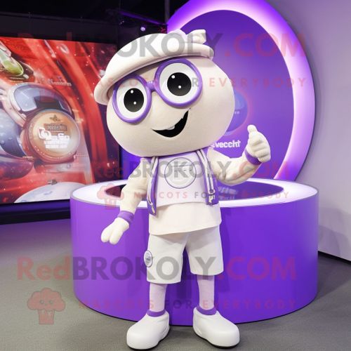 Personnage De Costume De Mascotte Redbrokoly Bracelet Lavande Habill D'un T-Shirt Et Wraps