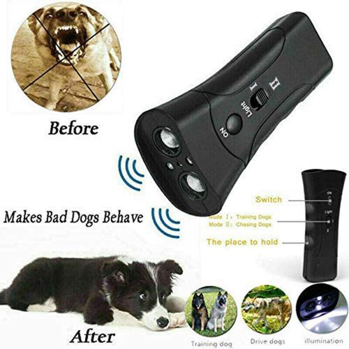 PetgentleUltrasonic AntiChien Aboiement Pet Trainer Lumi¿¿re LED