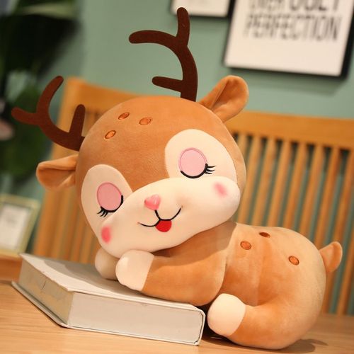 Petit cerf rveur, poupe cerf sika, jouet en peluche, poupe de chiffon, poupe girafe, machine  saisir, petite Cerf brun de rve - 20 cm (0,12 kg)