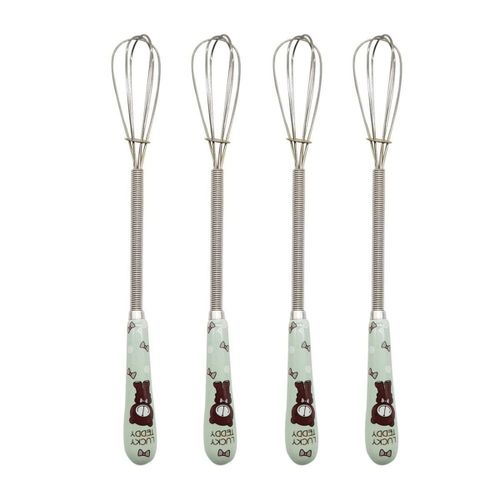 Petit Fouet Avec Manche En Acier Inoxydable, Mini Tiny Mixing Vert Clair Goodnice