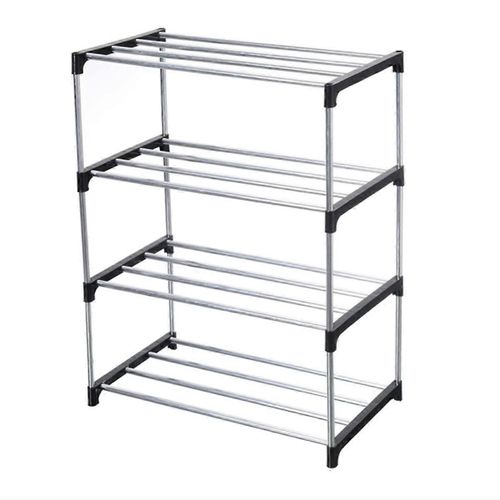 Petit Meuble  Chaussures Empilable, Entre, Couloir Et Placard Pour Un Rangement Et Une Organisation Peu Encombrants (4 Niveaux, Noir)