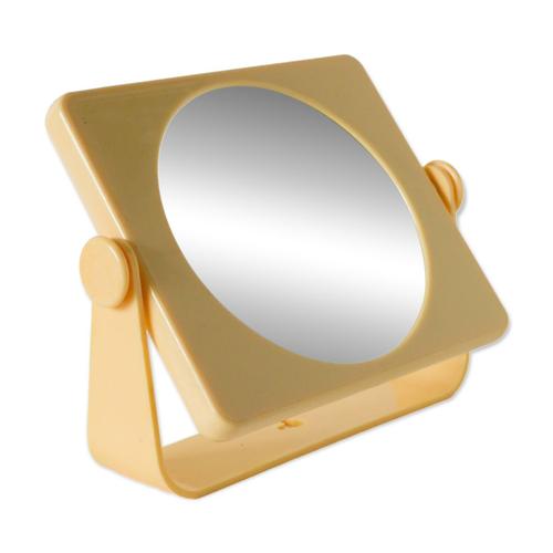 Petit Miroir De Salle De Bain En Plastique Crme Fixer 1970 Beige