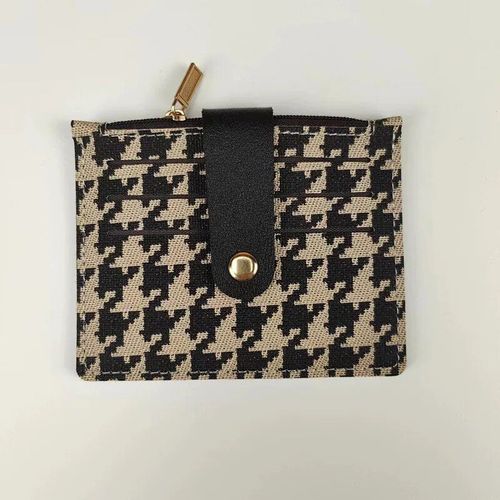 Petit Portefeuille En Cuir Pu Pour Femme,Porte-Monnaie Ultra Fin Avec Boutons,Sac Pour Carte De Crdit,Porte-Documents Solide,Court Et Simple