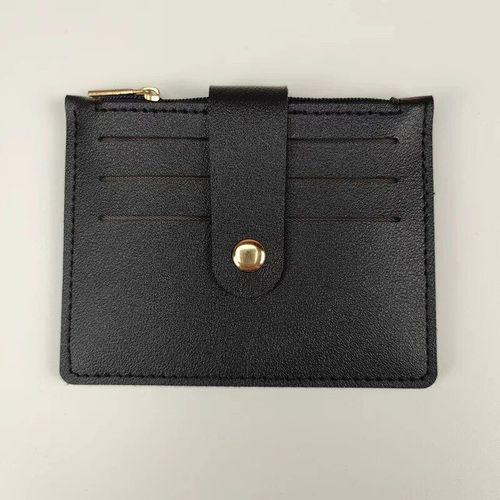 Petit Portefeuille En Cuir Pu Pour Femme,Porte-Monnaie Ultra Fin Avec Boutons,Sac Pour Carte De Crdit,Porte-Documents Solide,Court Et Simple
