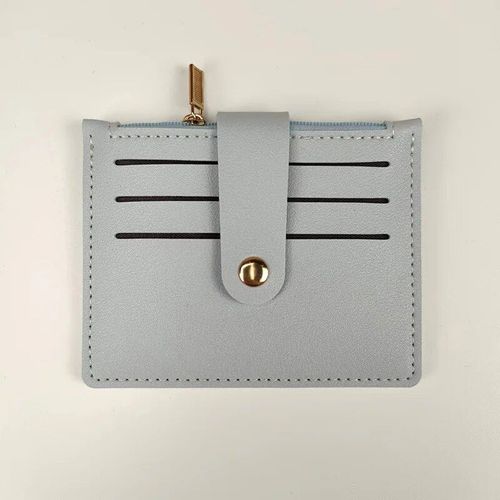 Petit Portefeuille En Cuir Pu Pour Femme,Porte-Monnaie Ultra Fin Avec Boutons,Sac Pour Carte De Crdit,Porte-Documents Solide,Court Et Simple