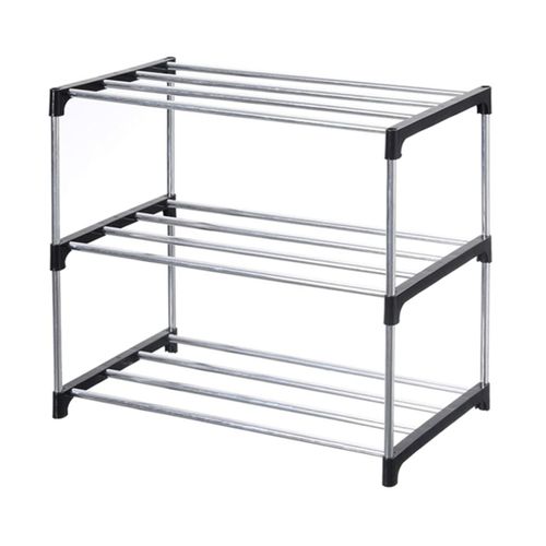 Petite tagre  Chaussures Empilable, Entre, Couloir Et Placard, Rangement Et Organisation Peu Encombrants (3 Niveaux, Noir)