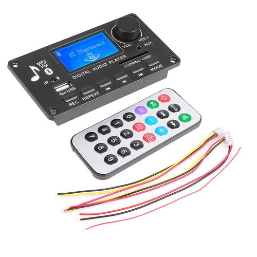 Petite tlcommande - Carte dcodeur Bluetooth 5.0 mains libres 12V, MP3 WMA WAV, affichage de dossier, module Audio de musique sans fil, USB TF FM, Kit'autoradio