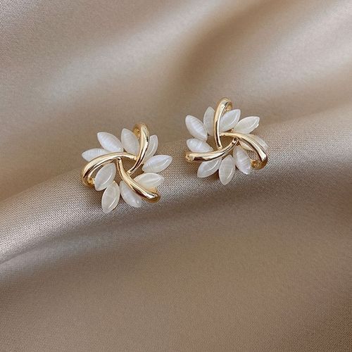 Petites Boucles D'oreilles En Forme De CUr Pour Femmes Et Filles, Boucles D'oreilles Simples En Mtal Huil, Bijoux De Fte De Mariage, Cadeau De Mode, Rose Et Blanc, Mignon, Vente En Gros