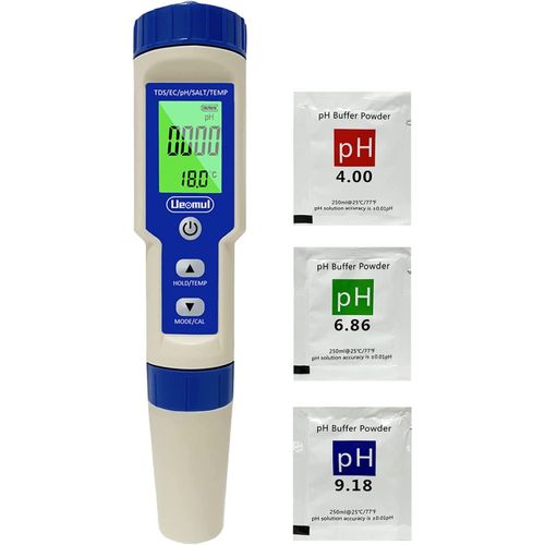 PH mètre électronique 5 en 1 avec TDS EC salinité température pH