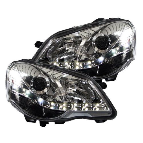 Phares Devil Eyes Vw Volkswagen Polo 9n3 Chrom