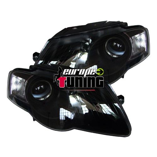 Phares Feux Avants Fond Noir Volkswagen Vw Passat 3c