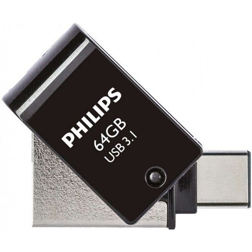 Philips 2 in 1 noir 64Go / GB OTG USB C + USB 3.1
