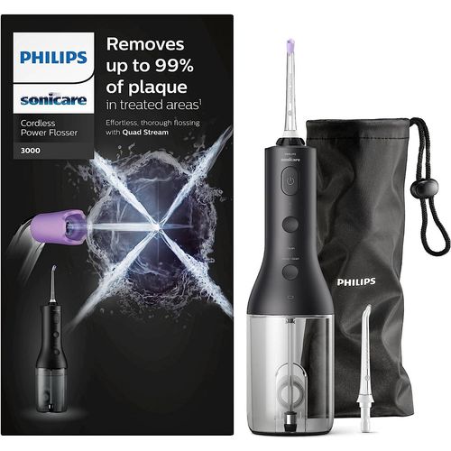 Jet Dentaire Philips Sonicare Power Flosser 3000 Sans Fil Noir Hx3806/33