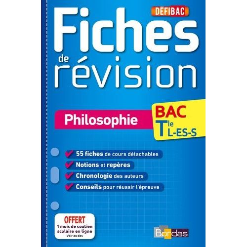 Philosophie Tle L-Es-S - Fiches De Rvision    Format Poche 