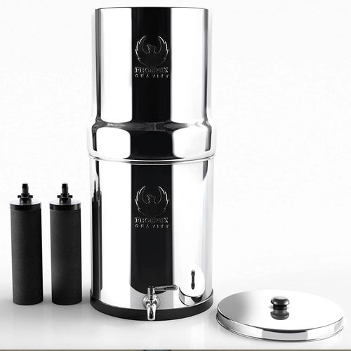 Phoenix Gravity - Systme de filtre  eau de comptoir en acier inoxydable AISI 304 certifi NSF de 6 litres
