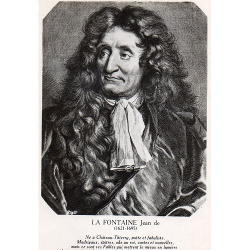 Photo Portrait De Jean De La Fontaine - Poete Et Fabuliste - Photo Des Editions Chantal 75003 Paris