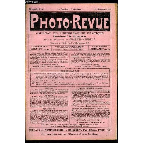 Photo-Revue N 39 - Obtentation Facile Des Nuages Dans Le Paysage Par E. Pitois, Les Portraits D Amateurs Par R.A. Darn, Mmoires Et Communications : Rglage Automatique Des Appareils Photographiques(...)   de Collectif 