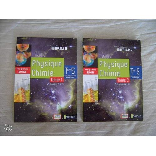 Physique Chimie Tle S Tome 1 Et 2   de PREVOST et RICHOUX  Format Cartonn 