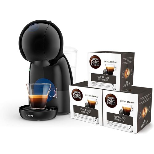 Piccolo KP1A05 Nestl Dolce Gusto 15 Bars et Machine  Caf  Capsules de 1500 W avec Rservoir de 0,8 l, Dosettes Unidoses Multi-Boissons Chaudes et Froides, Rouge/Noire