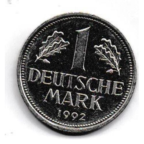 Pice De 1 Deutsche Mark 1992 Bundesrepublik Deutschland, Variante G