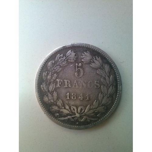 Piece De 5 Franc En Argent Louis Philippe 1841