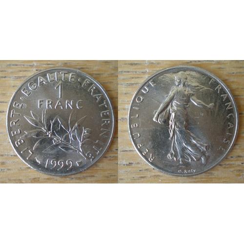 Pice De Monnaie France 1 Franc 1999 Semeuse Nickel Francs Frc Frcs Cents Cent