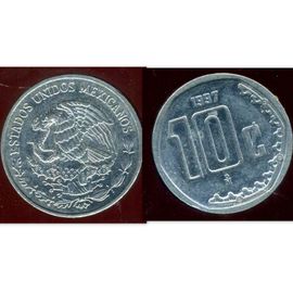 pièce monnaie 10 C. pesos - MEXIQUE - mexicanos