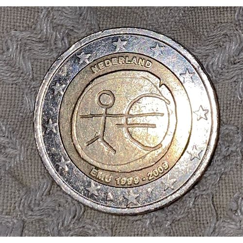 Pice Rare 2 Euro Commmorative Uem 1999 -2009 - Nederland