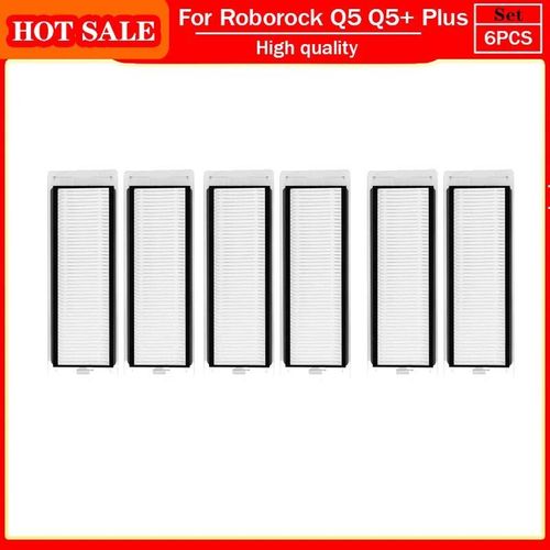 Pices de rechange pour aspirateur robot Roborock Q5 Q5 + Plus,accessoires,rouleau,brosse latrale principale,filtre Hepa,housse de sac  poussire - Type 6pcs